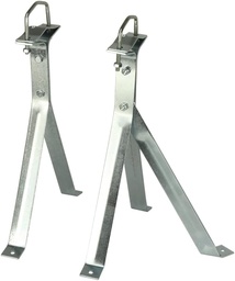 Skywalker 12” Heavy-Duty Wall Mount Pair for TV Antenna Mast with (2) Brackets with Lag Bolts
