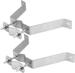Skywalker 4” Heavy-Duty Wall Mount Pair for TV Antenna Mast with (2) Brackets & Lag Bolts