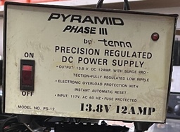 Pyramid Phase III PS-12 13.8VDC Power Supply (Used)
